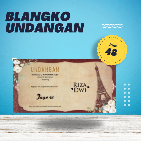 Undangan Blangko Jago 48